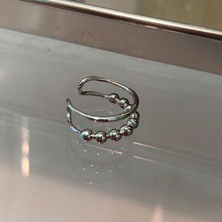 Textured Ear Cuff Silver - One Size