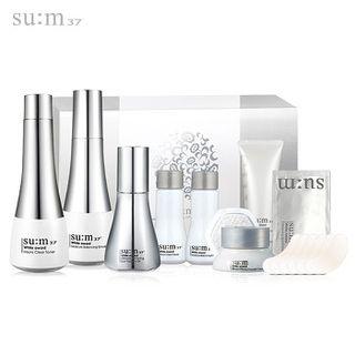 Su:m37 - White Award Special Set: Clear Toner 150ml + 20ml + Balancing Emulsion 120ml + 20ml + Ultimate Whitening Spot Essence Ex 30ml + Pearl Ampoule Capsule 2ml + Ampoule In Cream 8ml + Micro Whipping Deep Cleansing Foam 40ml