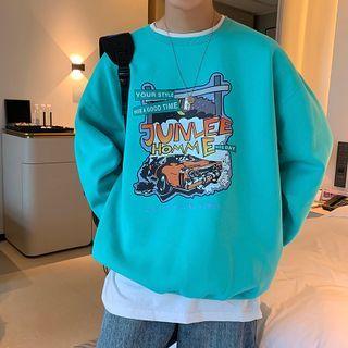 Printed Round Neck Sweatshirt