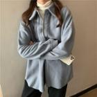 Fleece Shirt Jacket / Long-sleeve Top