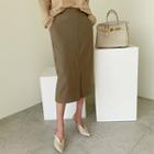 H-line Long Skirt Brown - One Size
