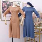 One-shoulder Ruched A-line Dress