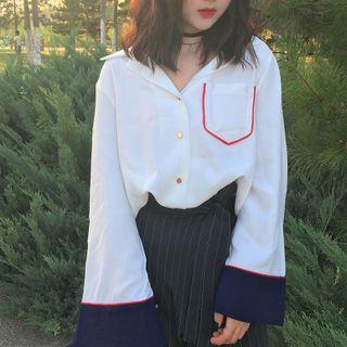 Paneled Shirt As Shown In Figure - One Size