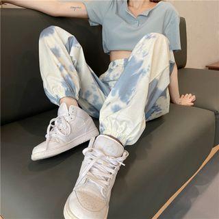 Tie-dyed Loose-fit Harem Pants