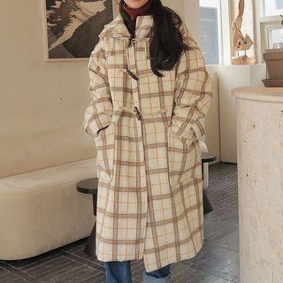 Long Hooded Duffle Coat As Shown In Figure - One Size