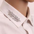 Alloy Leaf Collar Brooch