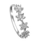 Rhinestone Floral Open Ring (various Designs)
