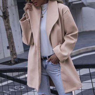 Plain Midi Blazer Coat