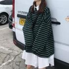 Striped Sweatshirt / Long-sleeve Shirt Dress