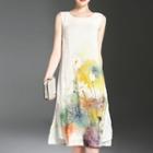 Sleeveless Linen A-line Dress