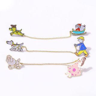 Animal Chain Detail Brooch