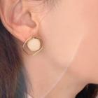 Disc Irregular Earrings Gold - One Size