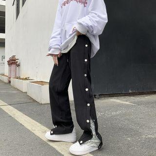 Paisley Print Panel Wide Leg Sweatpants