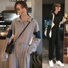 Long-sleeve Polo Jumpsuit