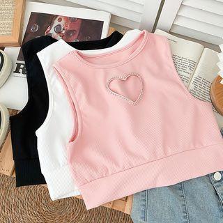 Crewneck Cutout Cropped Tank Top