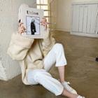 Faux-fur Cuff Oversized Pullover