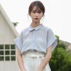 Short-sleeve Button-detail Blouse