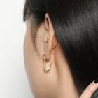 Open Loop Sterling Silver Earring