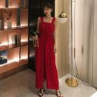 Sleeveless Jumpsuit Red - One Size