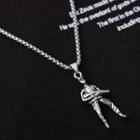 Stainless Steel Miniature Solider Pendant Necklace One Size - One Size