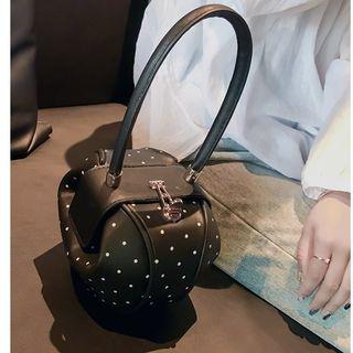 Dotted Faux Leather Hand Bag