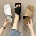 Irregular Strap Slide Sandals