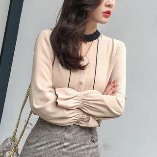 Cut-out Beaded Blouse