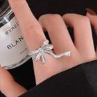 Bow Alloy Open Ring J237 - Silver - One Size