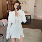 Cropped Button Jacket / Mini Skort