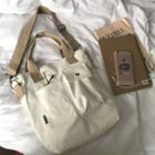 Canvas Pocketed Crossbody Bag Off-white - One Size