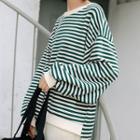 Striped Pullover Green - One Size