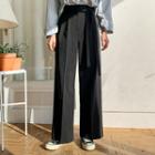 Tie-neck Pleated-front Pants