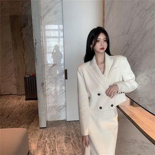 Double Breasted Cropped Jacket / Midi Skirt