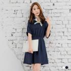 V-neck Shirt Dress