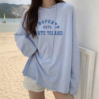 Lettering Sheer Hoodie