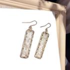 Rectangle Drop Earring Gold - 1 Pair - One Size