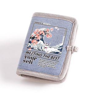Canvas Printed Frog-button Wallet / Long Wallet