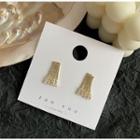 Rhinestone Fringed Earring 1 Pair - 925 Silver Needle - As Shown In Figure - One Size