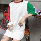 Horse Print Elbow-sleeve T-shirt