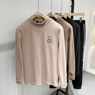 Mock Neck Bear T-shirt