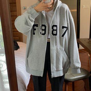 Numbers Zip Hooded Sweatshirt