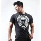 Wing Print Muscle-fit T-shirt