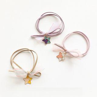 Star Lace Bow Hair Tie