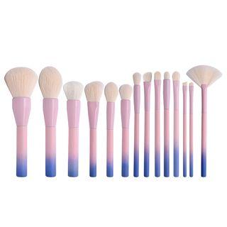 Set Of 14: Gradient Handle Makeup Brush