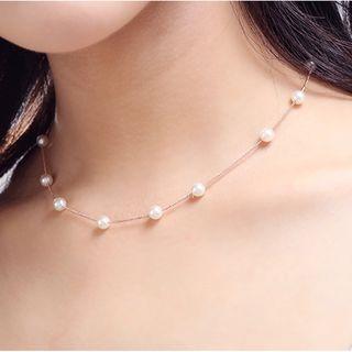Pearl Necklace Faux Pearl - One Size