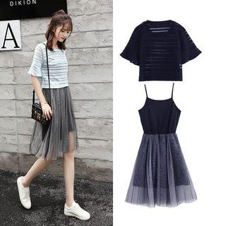 Set: Plain Top+dress