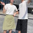 Couple Matching Short-sleeve T-shirt / Shorts / Mini A-line Skirt