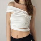 Off-shoulder Cutout Cropped Camisole Top