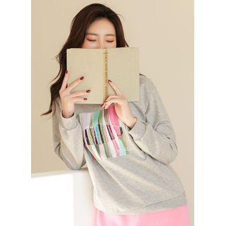 Embroidered Printed Sweatshirt