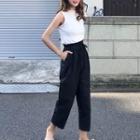 Sleeveless Top / Wide-leg Pants With Cord